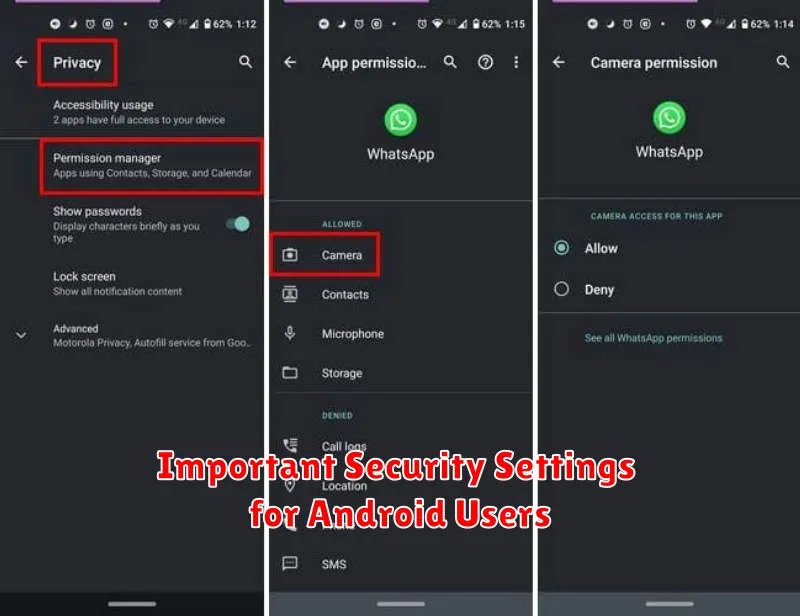 Important Security Settings for Android Users